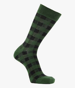 Swanndri Heritage Socks - Olive/Black Check