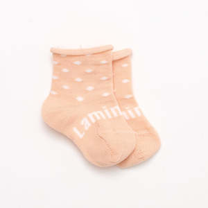 Lamington: Lamington Merino Roll Top Crew Socks - Baby - Lychee