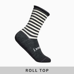Lamington: Lamington Merino Crew Roll Top Socks - Man - Piha