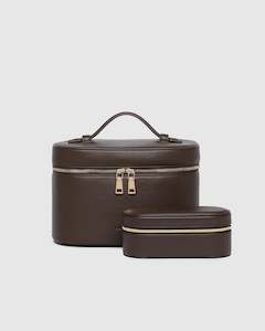 Louenhide Juliette and Charlee Cosmetic Case Set - Chocolate