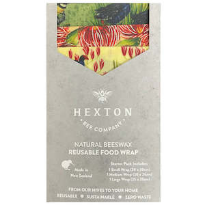 Hexton Bee Co Beeswax Food Wrap Starter Pack - Small/Medium/Large