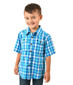 Thomas Cook Boys Parnell Check 2 Pocket Short Sleeve Shirt