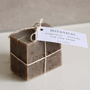 Botanical Hand Made Soap - Peppermint and Manuka Leaf