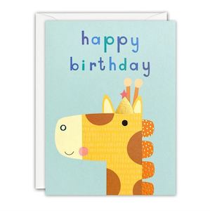 Greeting Cards Vouchers: James Ellis - Giraffe Happy Birthday - Mini Birthday Card