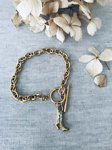 Twigg Golden Cowboy Boot bracelet
