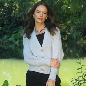 Lothlorian Alpaca Enclave Cardigan - Dove