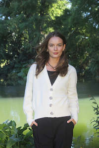 Lothlorian Alpaca Enclave Cardigan - Natural