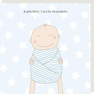 Rosie Made A Thing - Perfect Grandson - Baby Card