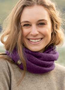 Noble Wilde Possum Merino Moss Stitch Neck Warmer - Twilight