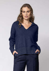 Noble Wilde Possum Merino Madison Vee - Maritime