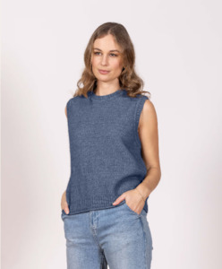 Noble Wilde Possum Merino Charm Vest - Charcoal