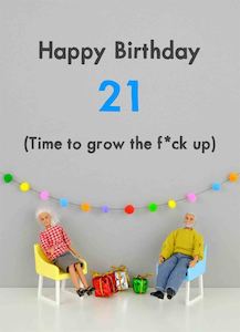 Greeting Cards: Bold & Bright - 21 - 21st Birthday Card