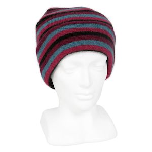 Possum Merino Accessories: Lothlorian Possum Merino Multi Stripe Beanie