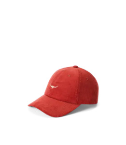 RMW Script Longhorn Cord Cap - Crimson