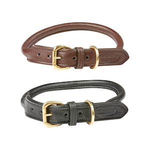 WeatherBeeta Rolled Leather Dog Collar