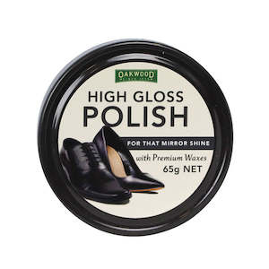 Oakwood High Gloss Shoe & Boot Polish Black 65g
