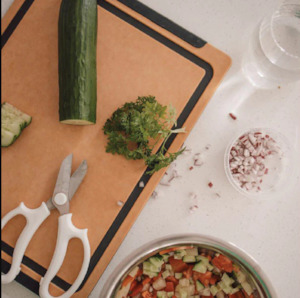 Hunt and Gather Natural Black Chopping Board 37 x 27cm