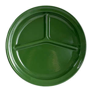 Homewares: Hunt and Gather Enamel Camp Plate - Hunter Green - 26cm