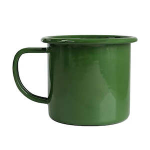 Homewares: Hunt and Gather Enamel Mug - Hunter Green - 350ml