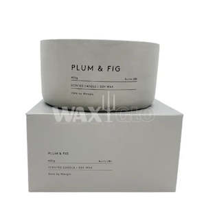 Candles More: Waxglo Slate Soy Wax 400g Candle - Plum and Fig