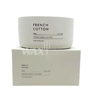 Waxglo Slate Soy Wax 400g Candle - French Cotton