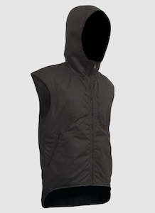Oilskin: Styx Mill Fur Lined Oilskin Hooded Sleeveless Vest