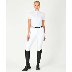 Equestrian Clothing: Dublin Black Cora Short Sleeve Competition Top