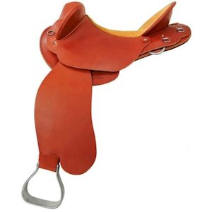 Sunset Drafter Saddle with Cinch Straps and Girth