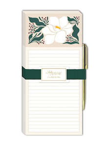 Lady Jayne - Magnolia - Christmas Fridge Notepad with Pen