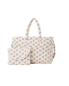Nursery Bedding: Quincy Mae - Diaper Bag and Change Pad Set - Daylily