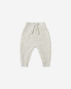 Quincy Mae - Knit Pant - Heathered Blue