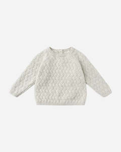 Quincy Mae - Knit Sweater - Heathered Blue