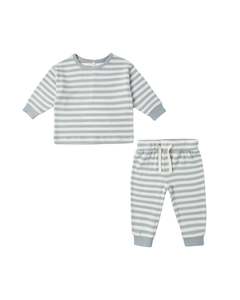Kids Clothing: Quincy Mae - Cosy Set - Blue Stripe