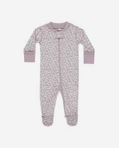 Quincy Mae - Zip Long Sleeve Sleeper Footie - Lavender Ditsy