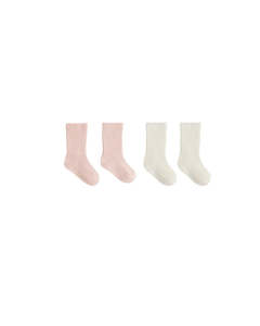 Kids Accessories: Quincy Mae - Socks Set - Natural - Rose