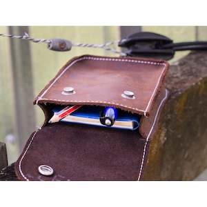 East Pouches Belts: Easts Leather Notebook Pouch with Gusset - Tall