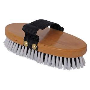 Blue Tag Wood Back Body Brush