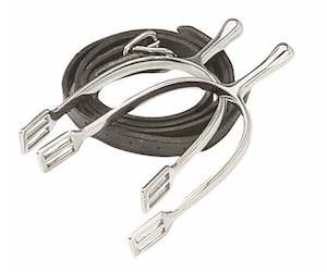 Korsteel Long Neck Dressage Spurs With Straps - Ladies