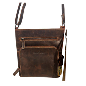 Crossbody: Greenwood Greymouth Leather Shoulder Bag - Sandal