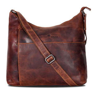 Crossbody: Greenwood Layla Leather Shoulder Bag - Sandal