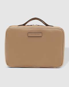Toiletry Bag: Louenhide Georgie Cosmetic Case - Coffee