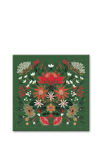 Punch Studio - Garden 20 Pkt - Christmas Luncheon Napkin