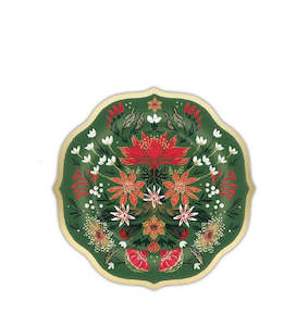 Punch Studio - Garden 8 Pkt - Christmas Paper dessert plates