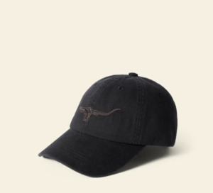 R M Williams: RMW Longhorn Twill Cap - Black Wash