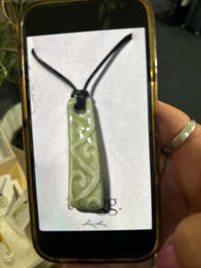 Twigg Ngaru Tapered Long Necklace - Sage on Cord