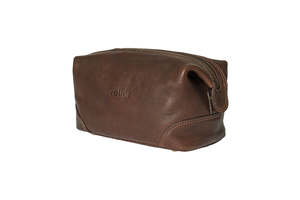 Jackson Leather Washbag - Cognac