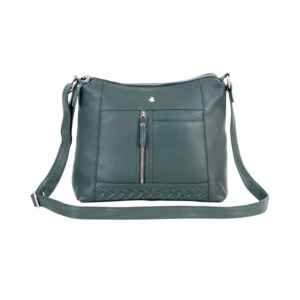 Greenwood Leather Crossbody Bag - Sage