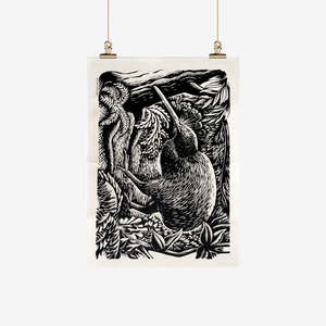 Kitchen Dinning: E. Mervyn Taylor Tea Towel - Kiwi