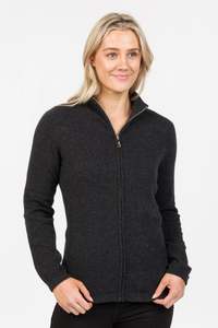 Lothlorian Possum Merino Plain Zip Cardigan