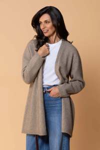 Noble Wilde Possum Merino Dani Cardigan - Oyster